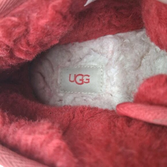 UGG Neumel Shoes Mens Size 12 Red Suede Chukka Ankle Wool Lined Lace Up 3236 - Picture 7 of 9
